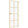 Porta Interni Sottile Oro 83x201,5cm Vetro Temperato Alluminio