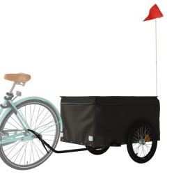 Rimorchio da Bici da Carico Nero 45 kg in Ferro