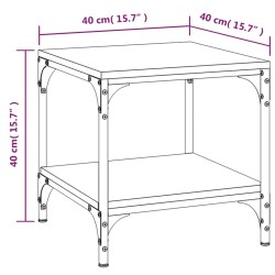   Tavolini 2pz grigio sonoma 40x40x40 cm in Legno ingegnerizzato