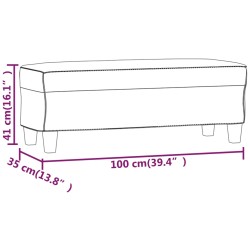   Panca Cappuccino 100x35x41 cm in Similpelle