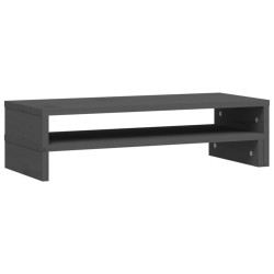   Supporto Monitor Grigio (52-101)x22x14 cm Legno Massello Pino