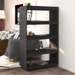   Libreria/Divisorio Grigio 80x35x135 cm Legno Massello di Pino