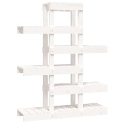   Supporto per Piante Bianco 85x25x109,5cm Legno Massello di Pino