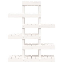   Supporto per Piante Bianco 85x25x109,5cm Legno Massello di Pino