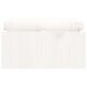   Supporto per Monitor Bianco 70x27,5x15cm Legno Massello di Pino