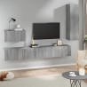 Set di Mobili Porta TV 4 pz Grigio Sonoma in Legno ingegnerizzato