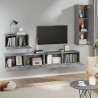 Set di Mobili Porta TV 4 pz Grigio Sonoma in Legno ingegnerizzato