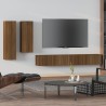 Set Mobili Porta TV 4 pz Rovere Marrone in Legno ingegnerizzato