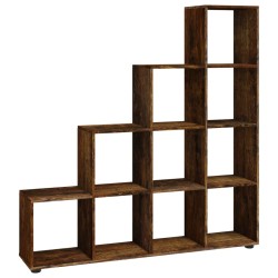 Libreria a Scala Rovere Fumo 142 cm in Legno ingegnerizzato