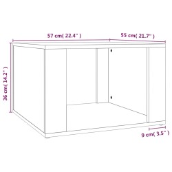   Comodino Grigio Sonoma 57x55x36 cm in Legno ingegnerizzato