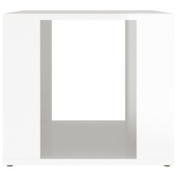 Comodino Bianco Lucido 41x40x36 cm in Legno ingegnerizzato