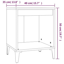   Comodino Rovere Fumo 40x35x50 cm