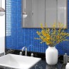 Piastrelle Mosaico 22 pz Blu 30x30 cm in Vetro