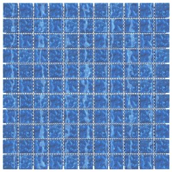 Piastrelle Mosaico 22 pz Blu 30x30 cm in Vetro