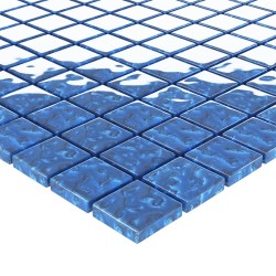 Piastrelle Mosaico 22 pz Blu 30x30 cm in Vetro