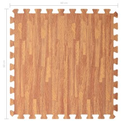 Tappetino a Incastro 12 pz Venature Legno 4,32 ㎡ Schiuma EVA