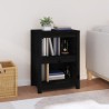 vidaXL Libreria Nera 50x35x68 cm in Legno Massello di Pino