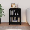 vidaXL Libreria Nera 50x35x68 cm in Legno Massello di Pino