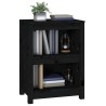 vidaXL Libreria Nera 50x35x68 cm in Legno Massello di Pino