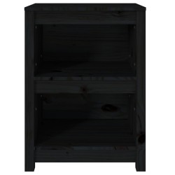 vidaXL Libreria Nera 50x35x68 cm in Legno Massello di Pino