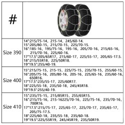 Catene da Neve 2 pz 12 mm KN 90 205/55-16 205/65-15 205/50-17