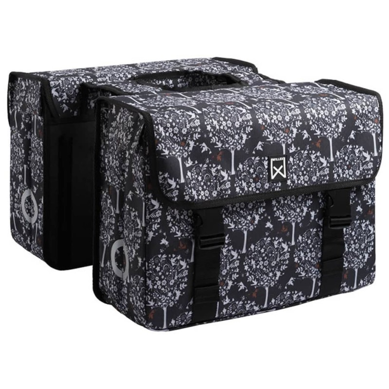 Willex Borsa da Bici Laterale 36 L Fantasy Trees 13961 Nero e Marrone