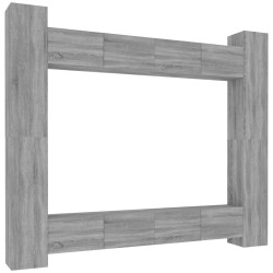 Set Mobili Porta TV 8pz Grigio Sonoma in Legno ingegnerizzato