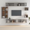 Set di Mobili Porta TV 8 pz Grigio Sonoma in Legno ingegnerizzato