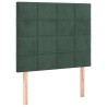 Giroletto a Molle con Materasso Verde Scuro 90x190 cm Velluto