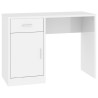 vidaXL Scrivania Cassetto Bianco Lucido 100x40x73cm Legno ingegnerizzato