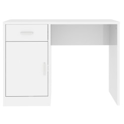 vidaXL Scrivania Cassetto Bianco Lucido 100x40x73cm Legno ingegnerizzato