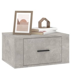 vidaXL Comodino a Muro Grigio Cemento 50x36x25 cm