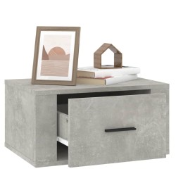 vidaXL Comodino a Muro Grigio Cemento 50x36x25 cm