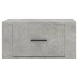 vidaXL Comodino a Muro Grigio Cemento 50x36x25 cm