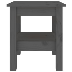 vidaXL Tavolino da Salotto Grigio 35x35x40 cm Legno Massello di Pino