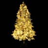 Albero di Natale Innevato con LED e Pigne 195 cm in PVC e PE