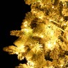 Albero di Natale Innevato con LED e Pigne 195 cm in PVC e PE