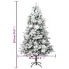 Albero di Natale Innevato con LED e Pigne 195 cm in PVC e PE