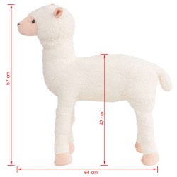 Alpaca in Peluche in Piedi Bianco XXL