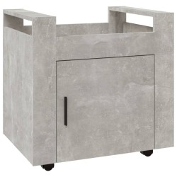 vidaXL Carrello Scrivania Grigio cemento 60x45x60 cm Legno ingegnerizzato