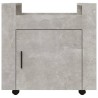 vidaXL Carrello Scrivania Grigio cemento 60x45x60 cm Legno ingegnerizzato