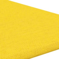 Pannelli Murali 12 pz Giallo chiaro 30x30 cm Tessuto 0,54 m²