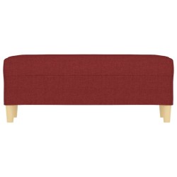 Panca Rosso Vino 100x35x41 cm in Tessuto