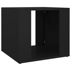 Comodino Nero 41x40x36 cm in Legno ingegnerizzato