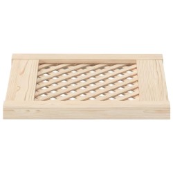 Ante con Design a Reticolo 2 pz 39,5x39,5 cm in Legno di Pino