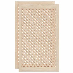 Ante con Design a Reticolo 2 pz 59,5x99 cm in Legno di Pino