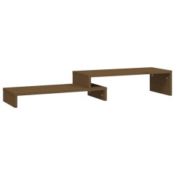 vidaXL Supporto Monitor Miele (52-101)x22x14 cm Legno Massello di Pino