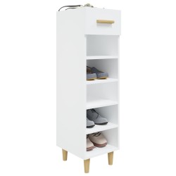 vidaXL Scarpiera Bianco Lucido 30x35x105 cm in Legno ingegnerizzato