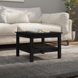 vidaXL Tavolino da Salotto Nero 55x55x40 cm Legno Massello di Pino