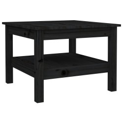 vidaXL Tavolino da Salotto Nero 55x55x40 cm Legno Massello di Pino